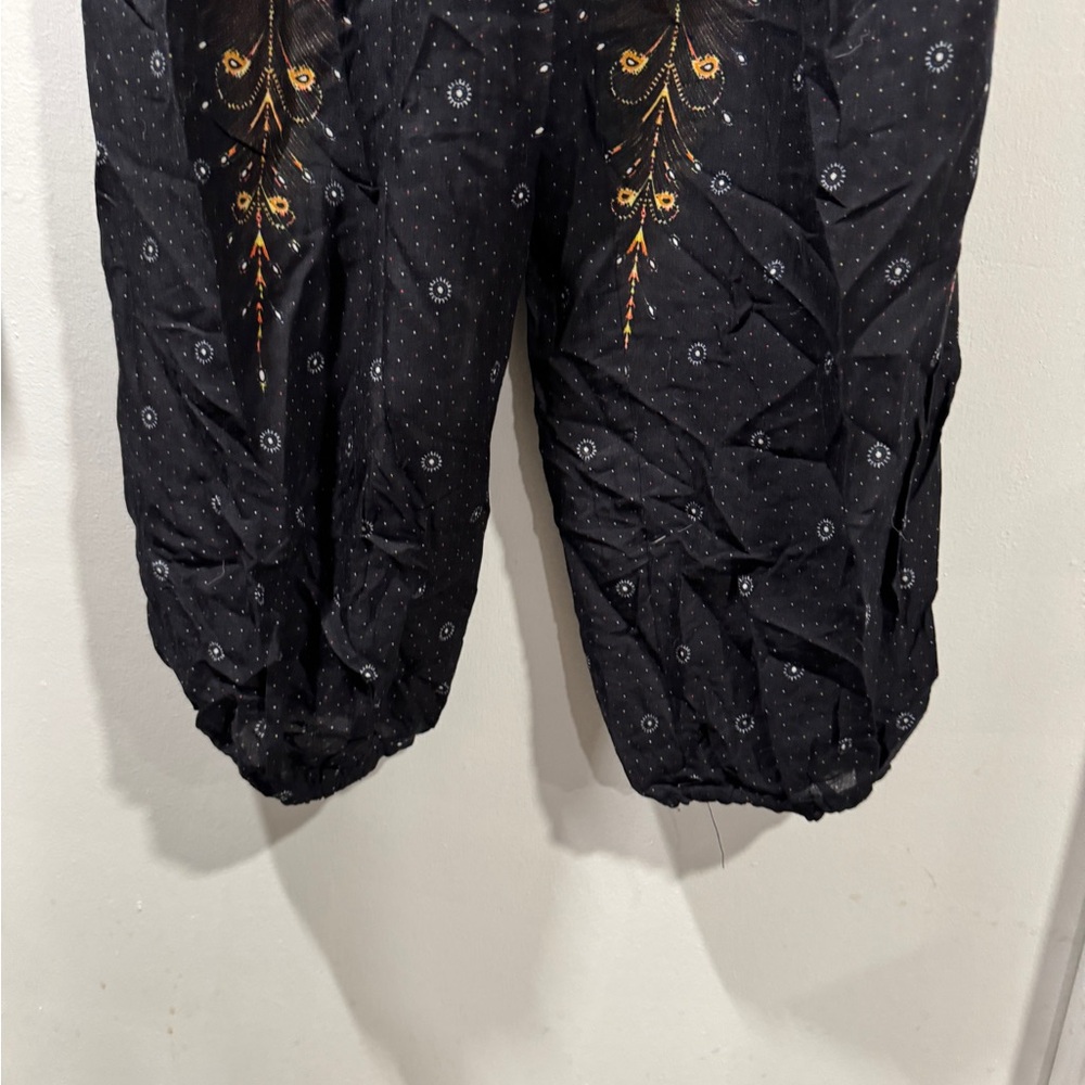 Tribal Patterned navy and Orange Pants - Picture 4 of 4